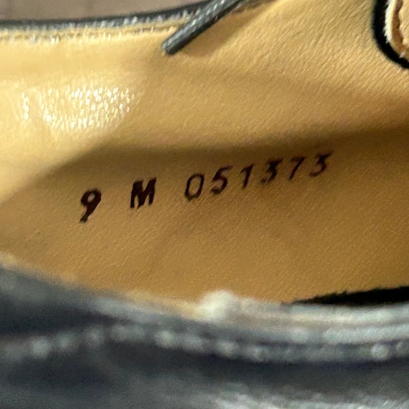 Tolo Men's 9M Leather Oxford Shoes Made in Italy Black - Picture 11 of 11